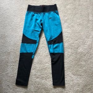 Black and Blue Nike Leggings
